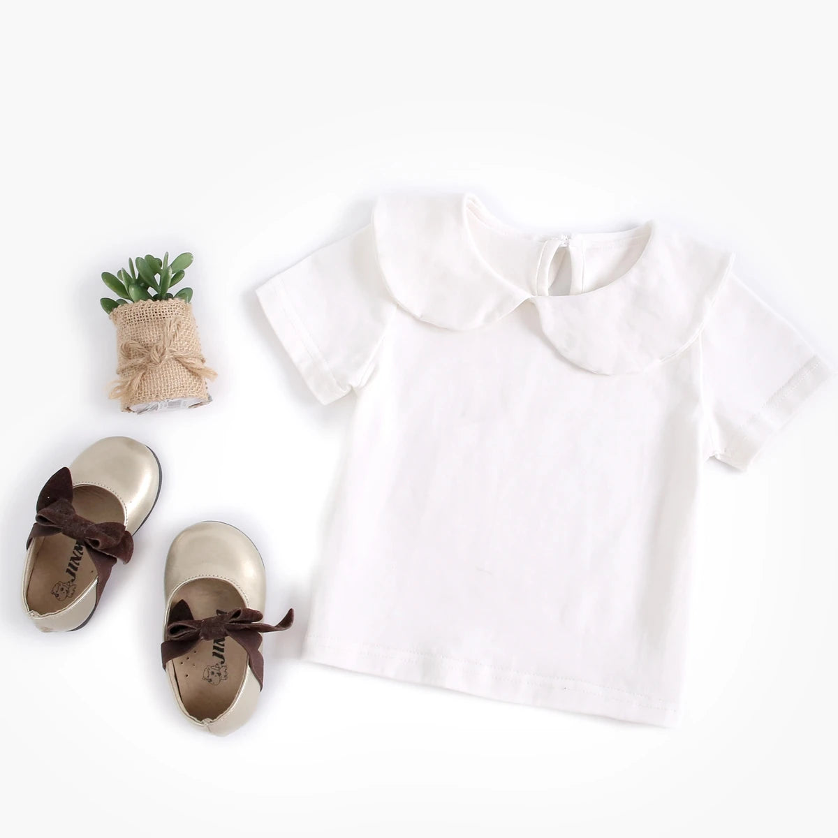 Sanlutoz Soft Cotton Baby Girls T-shirt Cute Infants Tops Clothing White Newborn