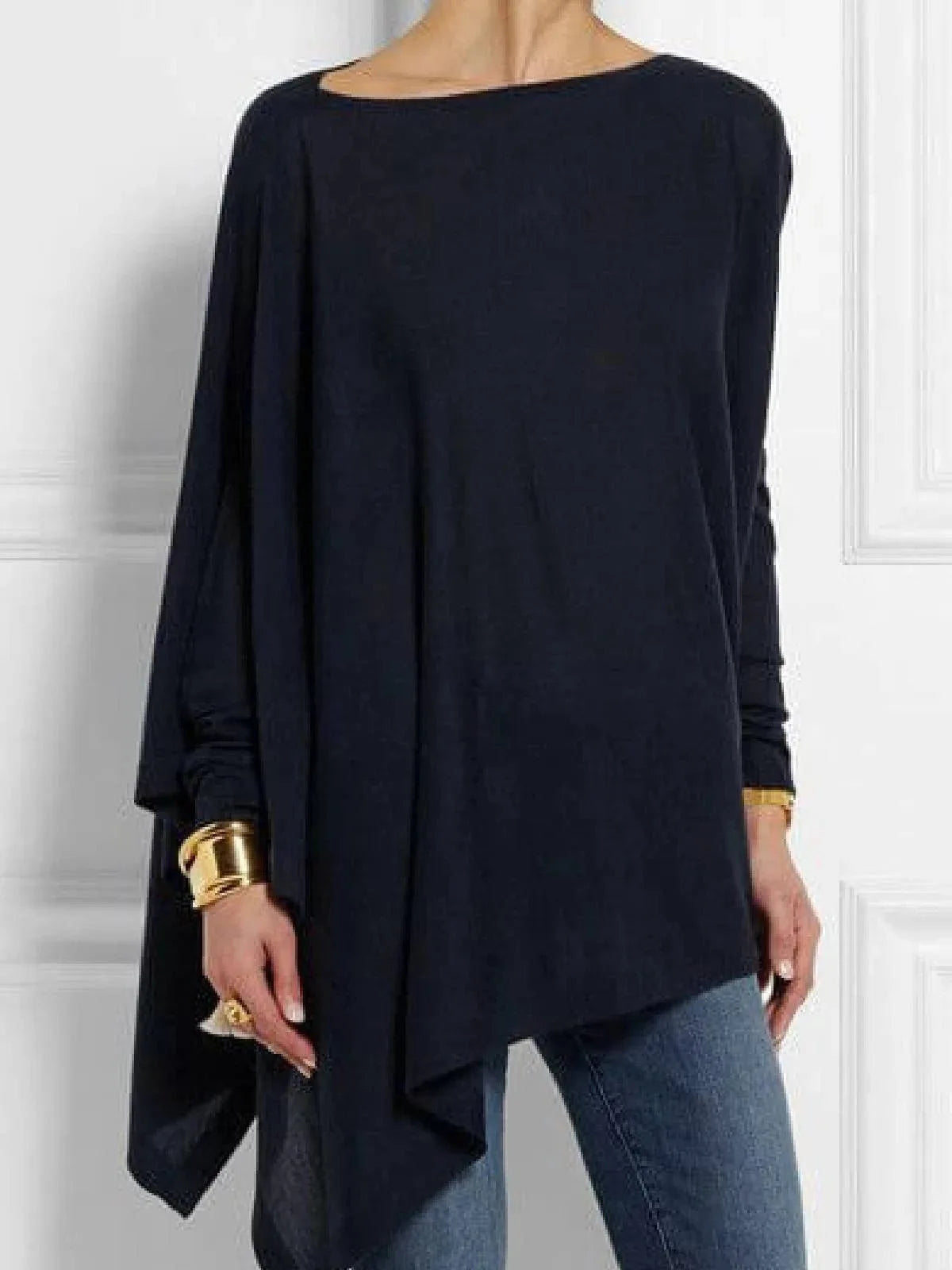 Cotton Irregular Womens Tops And Blouses Casual O Neck Long Sleeve Top Female Tunic 2024 Autumn Plus Size Women Blusas Shirts