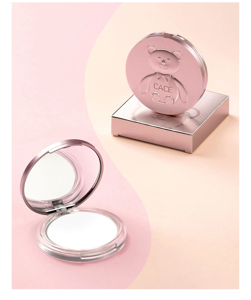3 Colors Make Up Face Pressed Powder Brighten Oil-control Nude Makeup Setting Powder Foundation Makeup Base Lasting Cosmetics