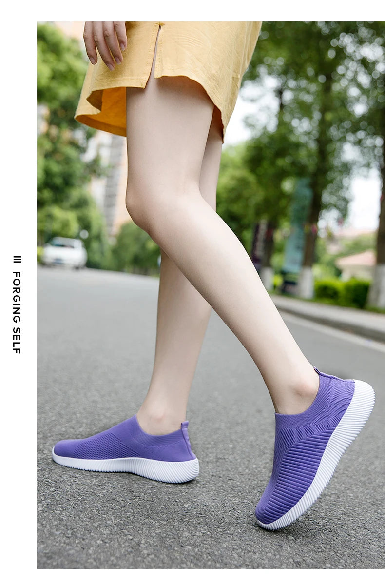 Women’s Vulcanized Slip-On Sneakers – High Quality Loafers, Plus Sizes Available | حذاء نسائي فلكنايزد بدون رباط – لوفزر أنيقة عالية الجودة، مقاسات كبيرة متوفرة