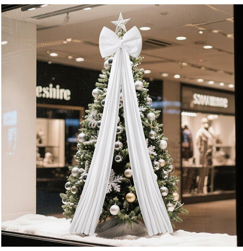 1PC Christmas Bow Red Velvet Christmas Tree Toppers Ornament Large Wreath Bows Door Wall Decor New Year Xmas Party Decoration