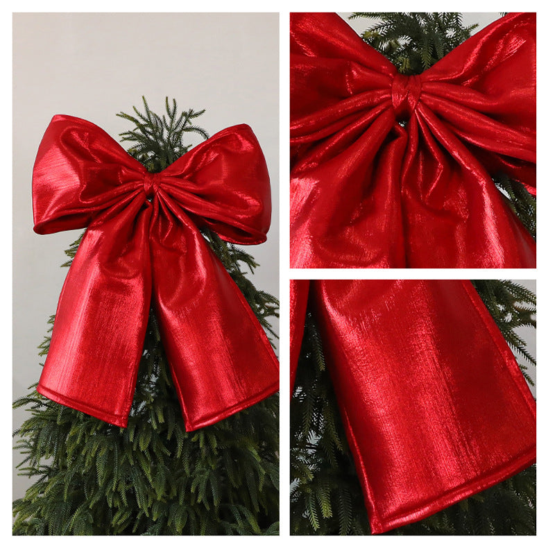 1PC Christmas Bow Red Velvet Christmas Tree Toppers Ornament Large Wreath Bows Door Wall Decor New Year Xmas Party Decoration