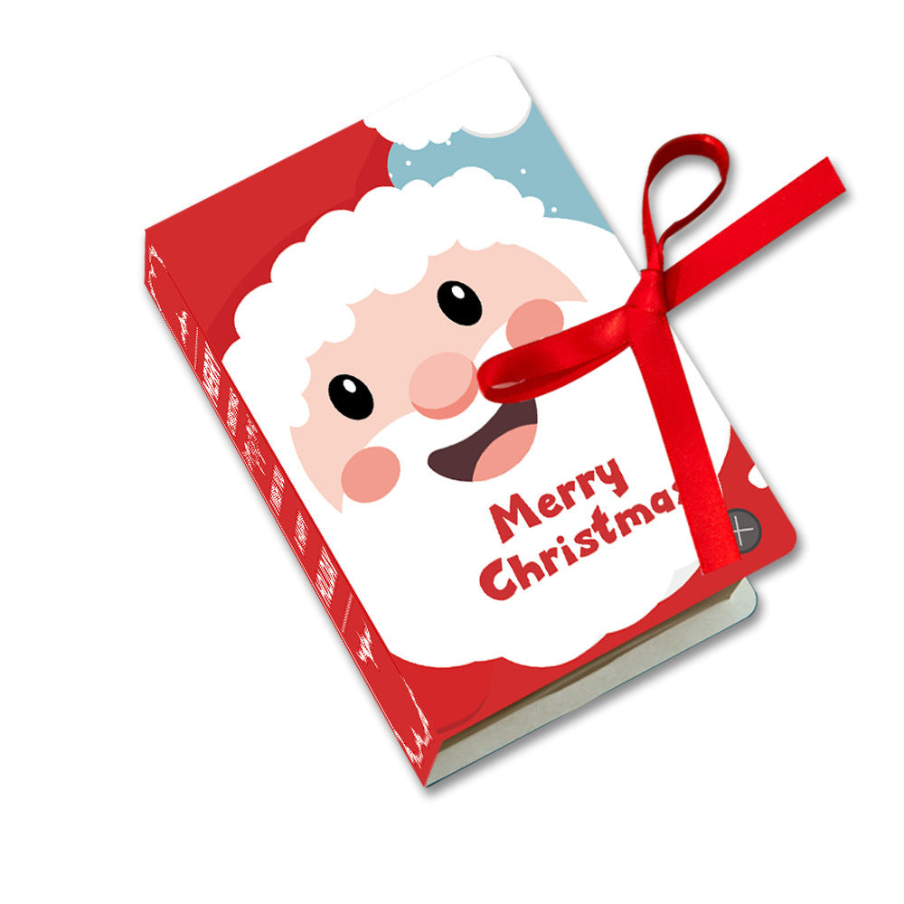 12Pcs Book Shaped Christmas Merry Christmas Winter Paper Decor Funny Candy Treat Boxs For Xmas Decoration Gift Wrapping Boxes