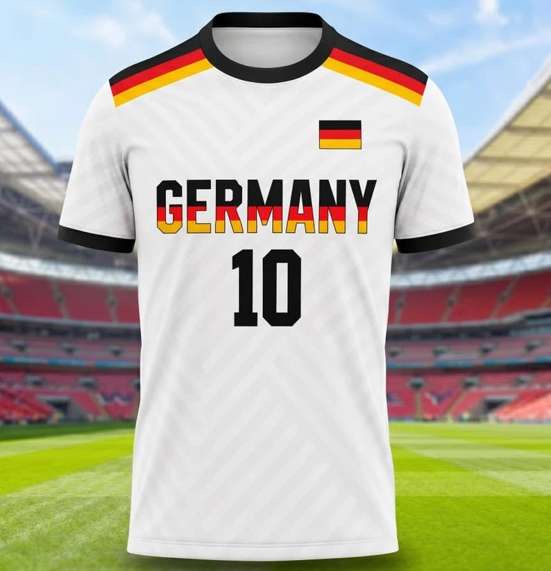 GERMAN FOOTBALL FAN JERSEYS, FAN APPAREL, FOOTBALL ENTHUSIAST GIFTS, CHILDREN'S OUTDOOR TRAINING CLOTHES