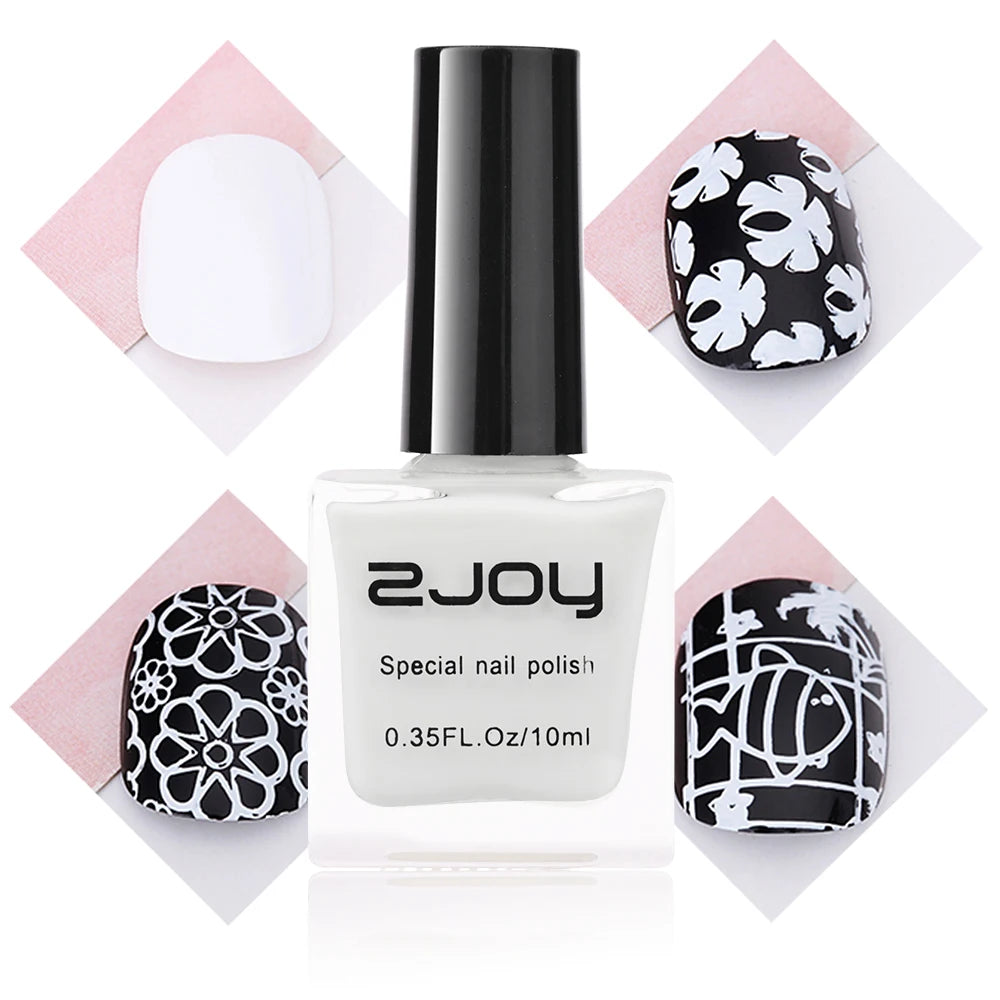10ml Nail Printing Stamping Polish Painting Oil Black White Colorful Polish Nail Art Stamping Polish Varnish Lacquer Nail Gel