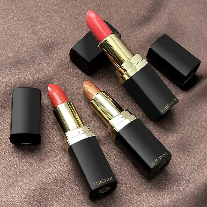 Pearly Glitter Velvet Lipstick,Metallic,Waterproof,Long-lasting,Shimmer,Diamond Lipstick,Glitter Lip Gloss, Lip Cosmetic Makeup