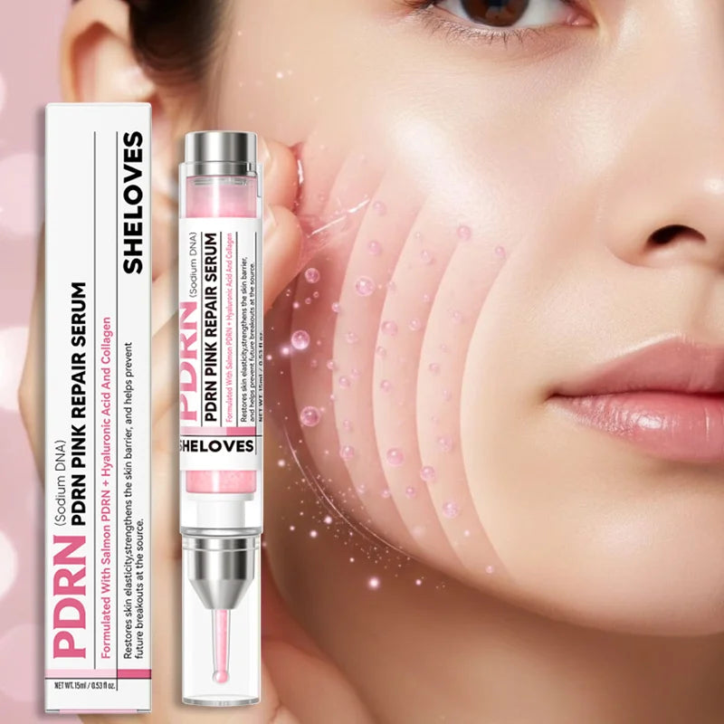 PDRN Salmon Repairing Serum 50ml Hyaluronic Acid Collagen Lifting Firming Hydrating Essence Portable Skin Barrier Care Serum