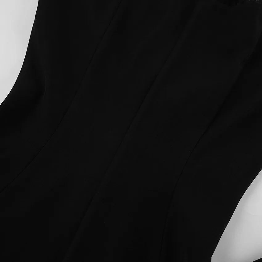 BKLD Black Blazer Dress Women Clothing 2026 Autumn Winter New Fashion Lace Patchwork Office Ladies Long Sleeve Short Dresses
