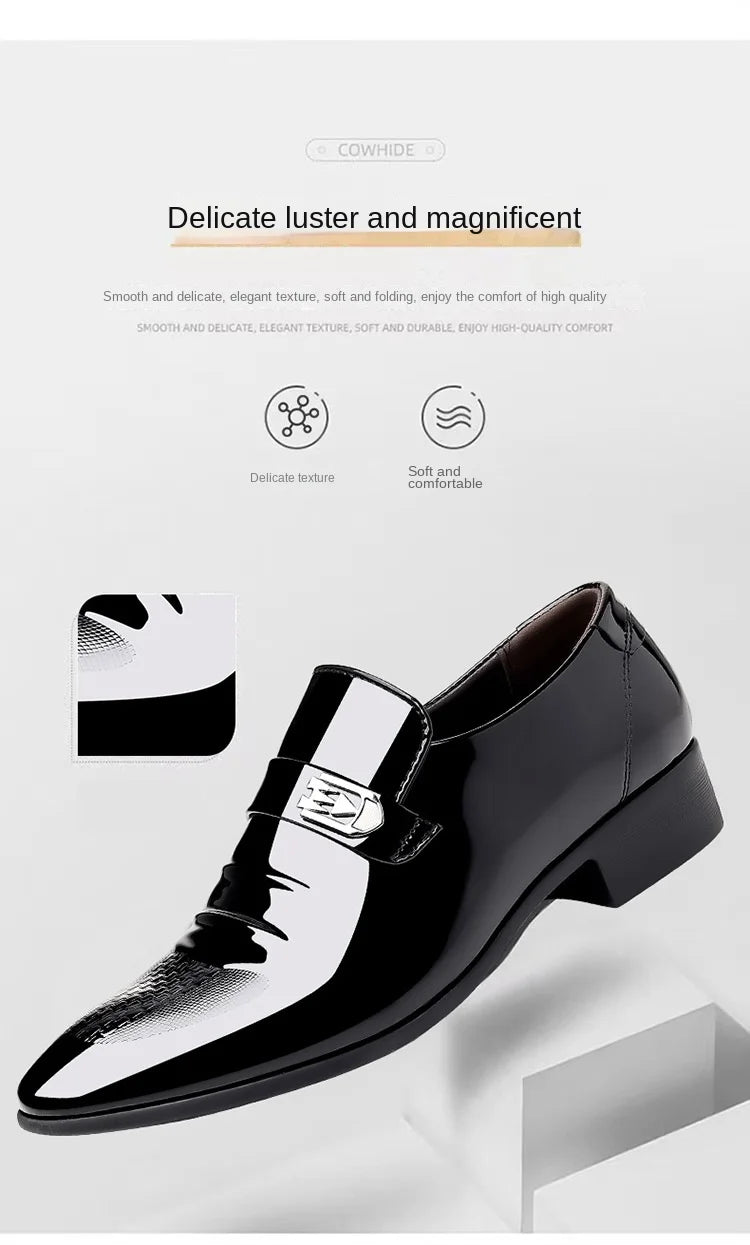 Brand New Leather Shoes Men Casual Business Shoes Office Work Shoes Men Party Wedding Oxford Pointed Toe Loafers
