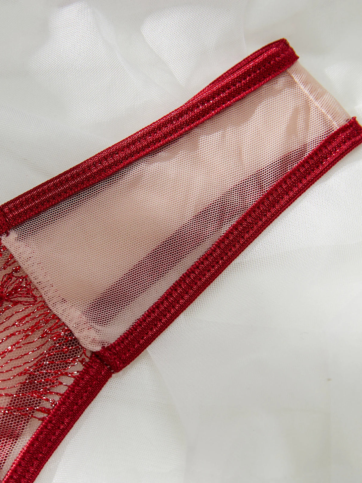 Elegant Red Sexy Nighty Underwire Bra Underwear Set Party Club Night Women Chef Ultrathin Underwear set