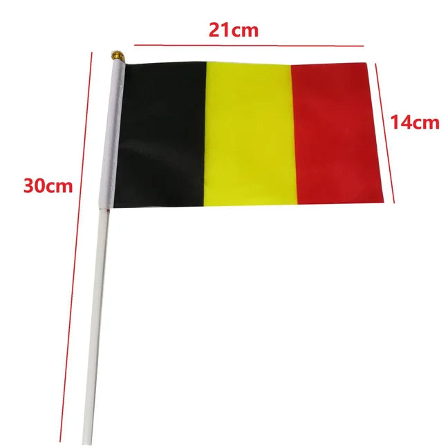 European Country Hand Waving Flags - أعلام أوروبية يدوية للتشجيع والاحتفالات