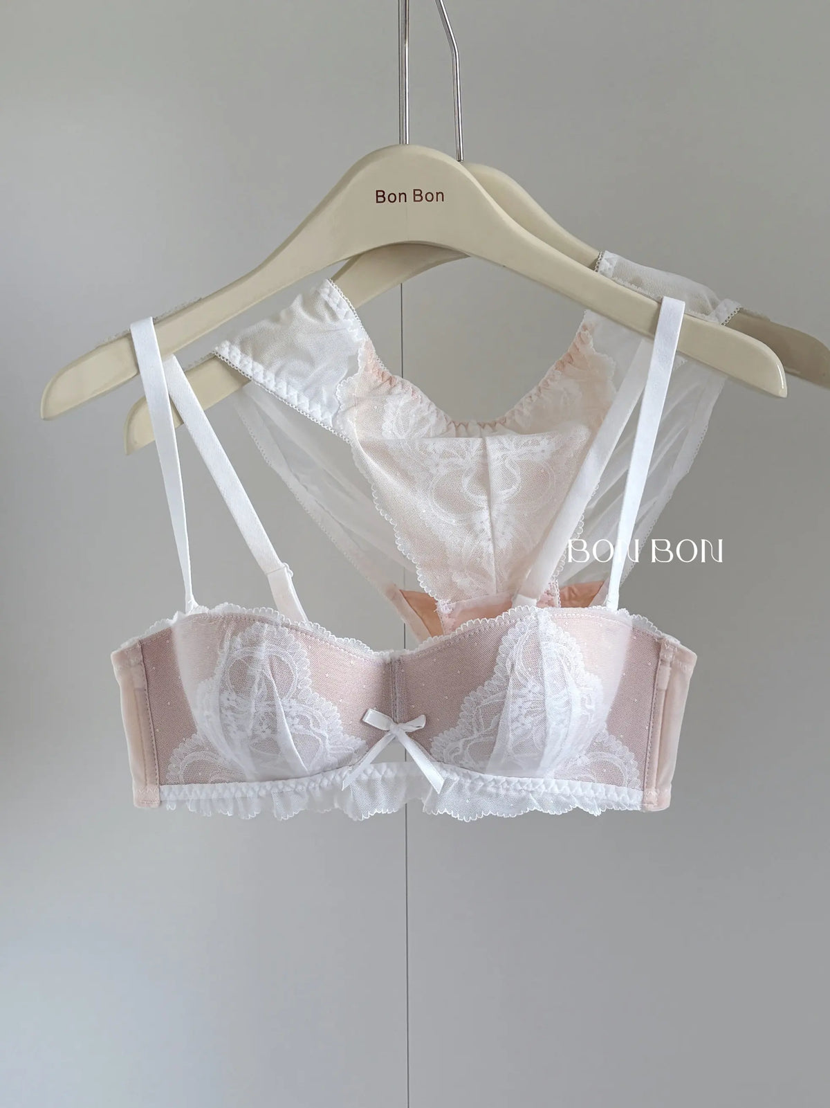 Women's French Lace Bra & Briefs Set Sexy Semi Cup Push Up Small Bust Support Enhance Comfort Lightweight Bralette Free Shipping