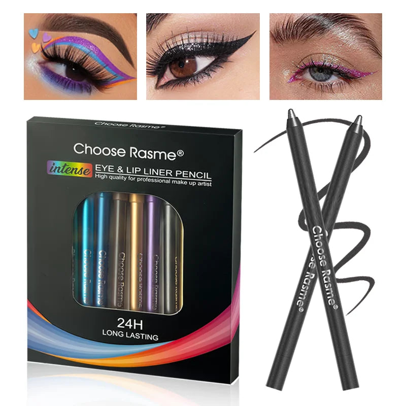 12 Colors Glitter & Shimmer Eyeliner Stick Set -2026