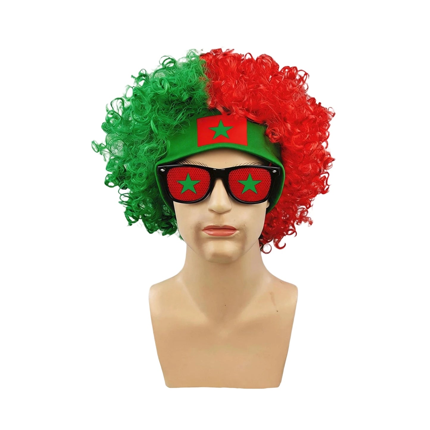 Football Fans Wig Hat Set 2026 - طقم قبعة وباروكة مشجعي كرة القدم 2026