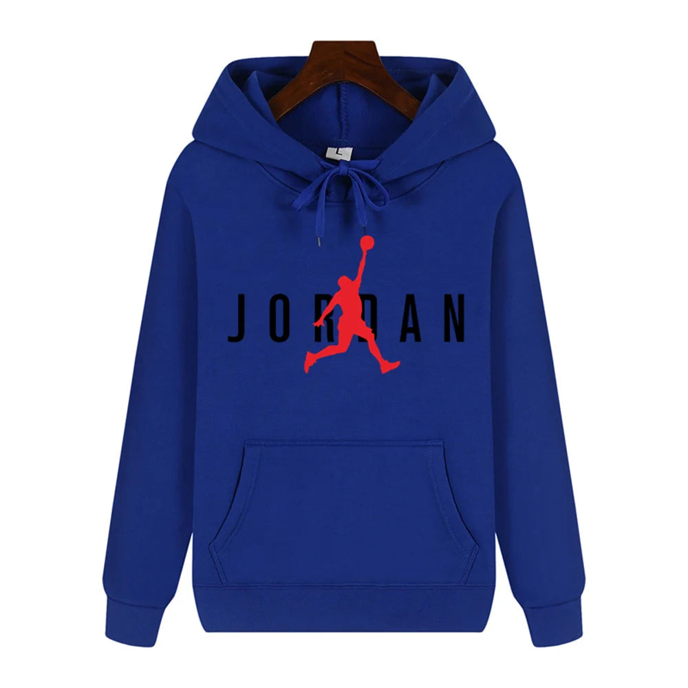Play basketball Creative print Autumn and winter comfortable soft plus fleece men's high quality casual warm street hoodie