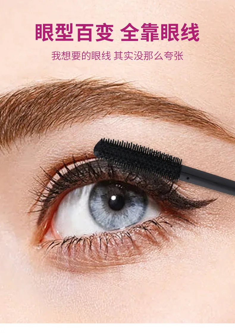 4D Mascara Waterproof Volumizing Curling Lengthening Smudge Proof Long Lasting Flawless Lashes for Women Daily Natural Look