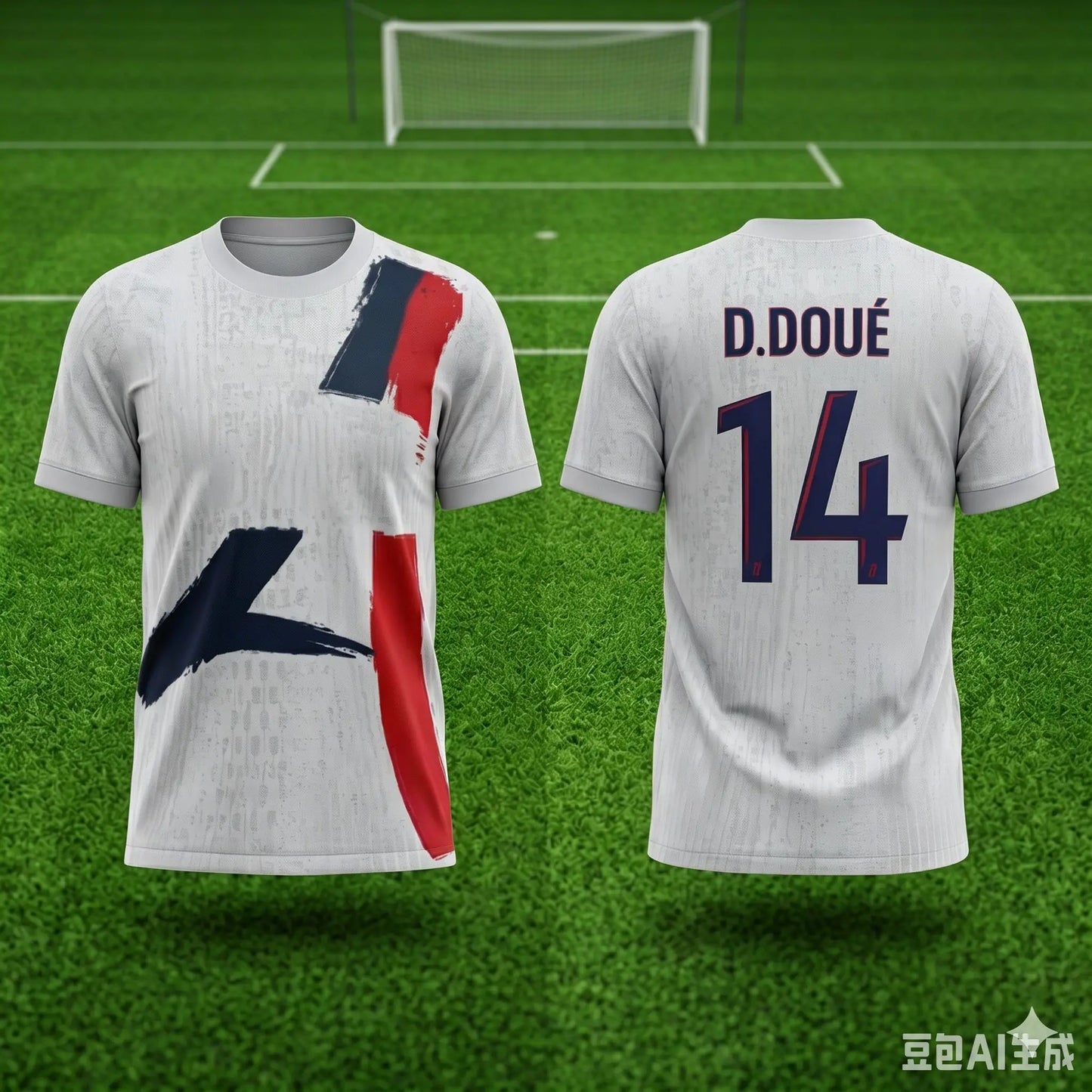 Kids PSG Soccer T-Shirt Player Edition No Print Brush Stroke Red Blue White Block Breathable Quick Dry Training Tee Sport Top