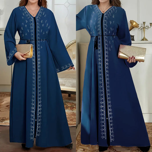 New arrival Elegant Long Skirt Open Cardigan plus Size Women's Travel Wear for spring season, Ramadan, Eid celebrations