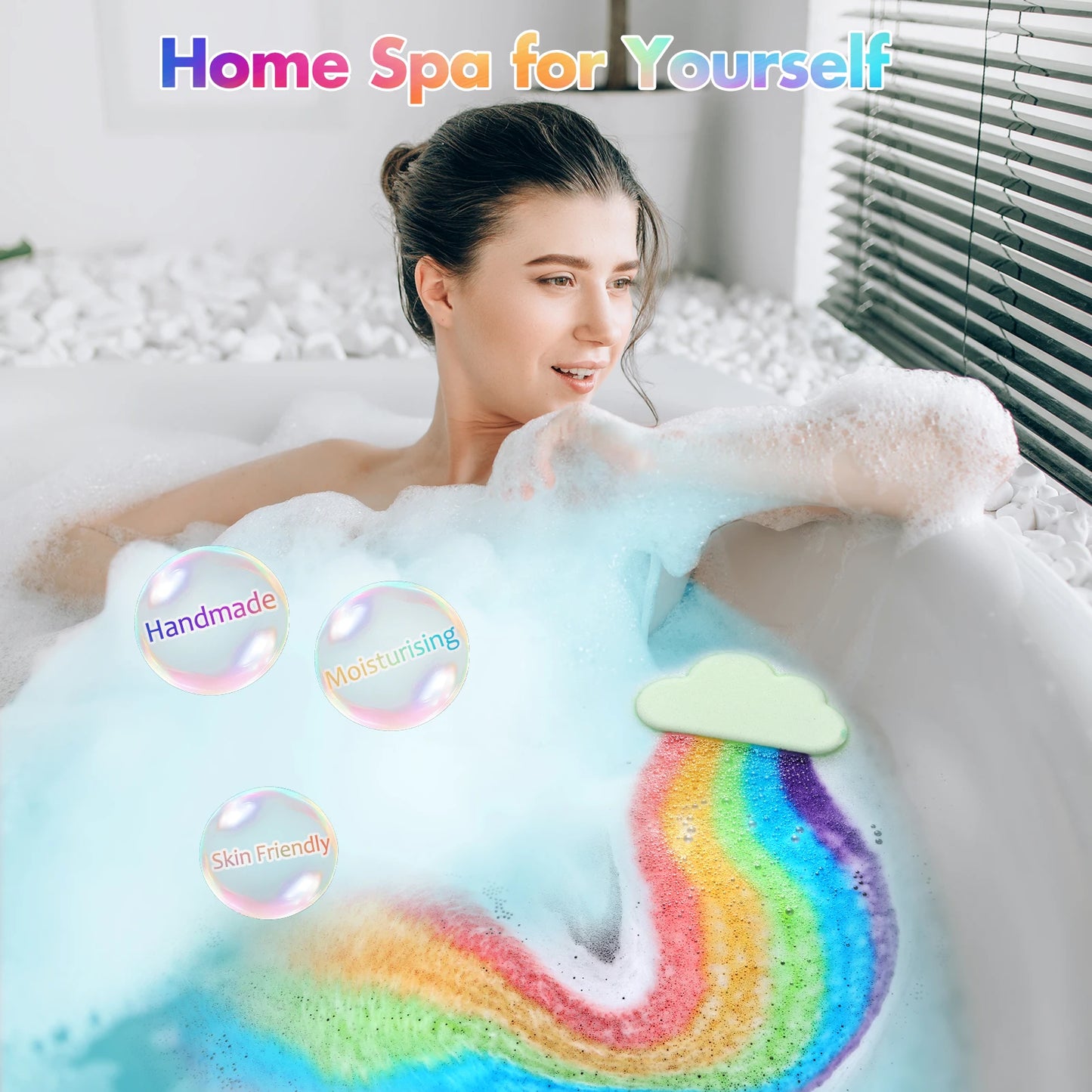 Rainbow Bath Bombs Gift Set for Kids