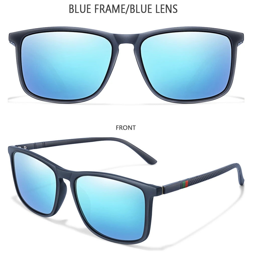 Luxury Square Vintage Polarized Cycling Sunglasses Men Fashion Travel Driving Fishing Sun Glasses Male Eyewear UV400