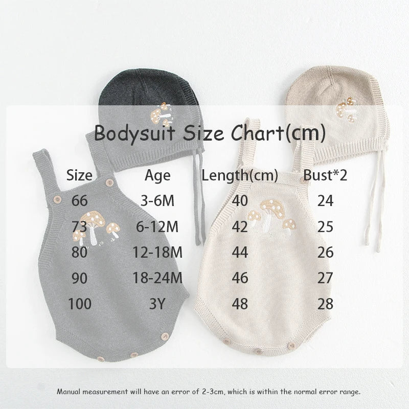 MILANCEL 0-3 Y 2024 Autumn Baby Sweater Infant Girls Mushroom Embroidery Cardigan Toddler Boys Knitted Coat Optional Bodysuit