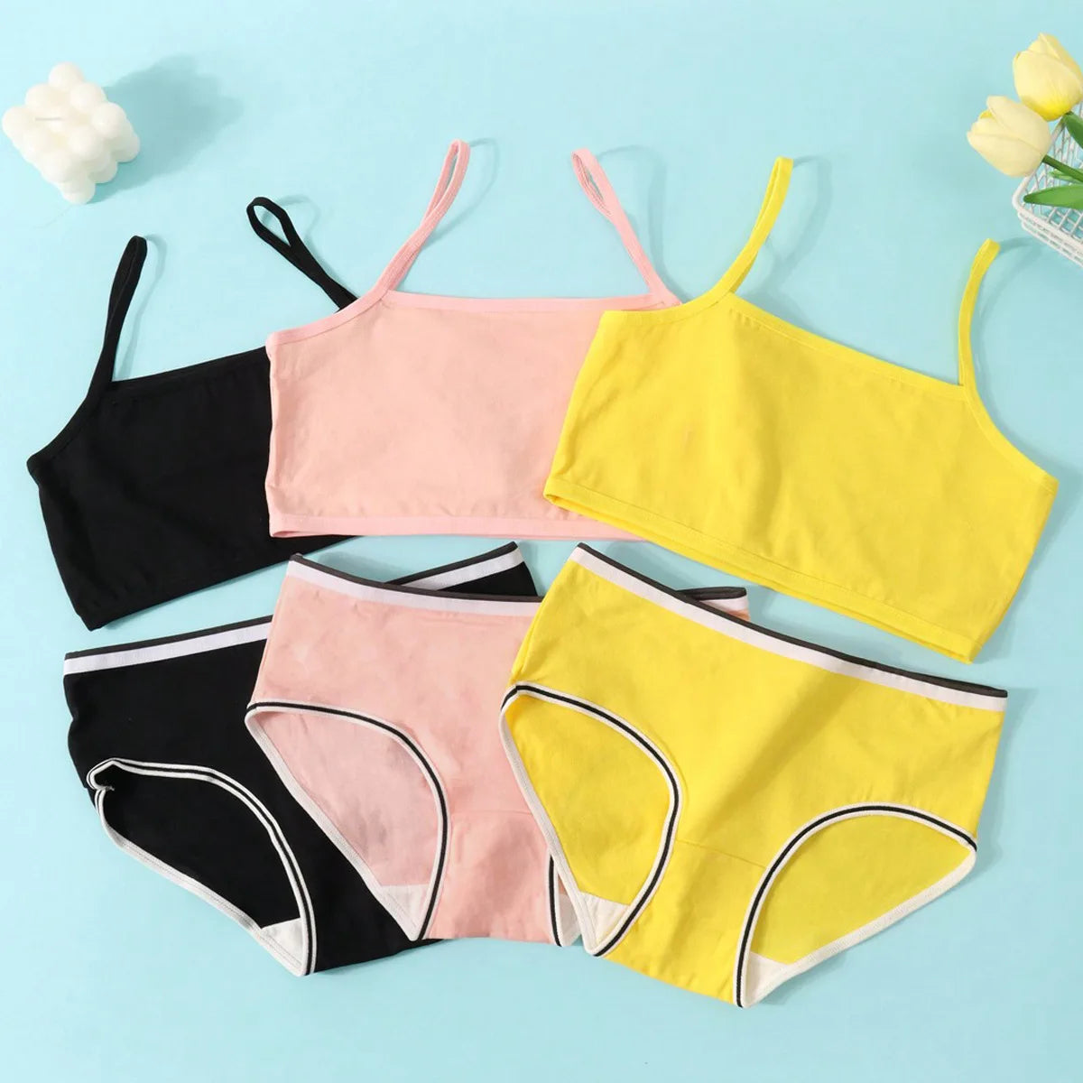 Girls Cotton Development Vest & Underwear Set – Soft &Breathable