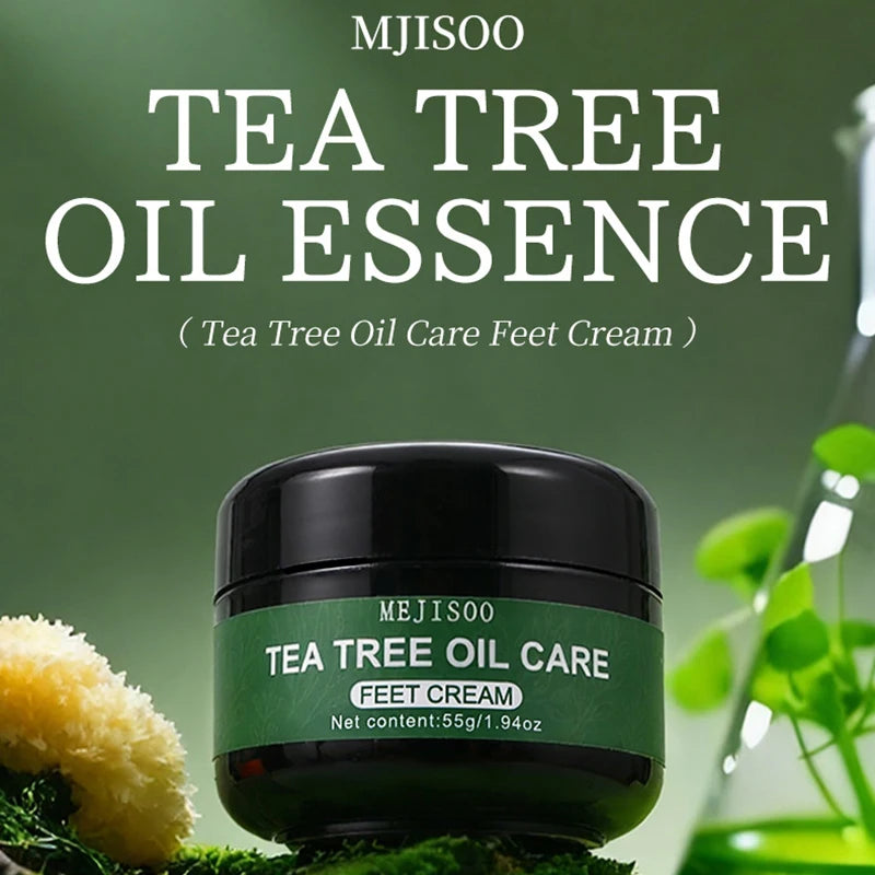 Tea Tree Oil Moisturizing Foot Cream 55g Aloe Vera Soothe Nourishing Smoothing Dry Heels Hydrate And Non-sticky Foot Care