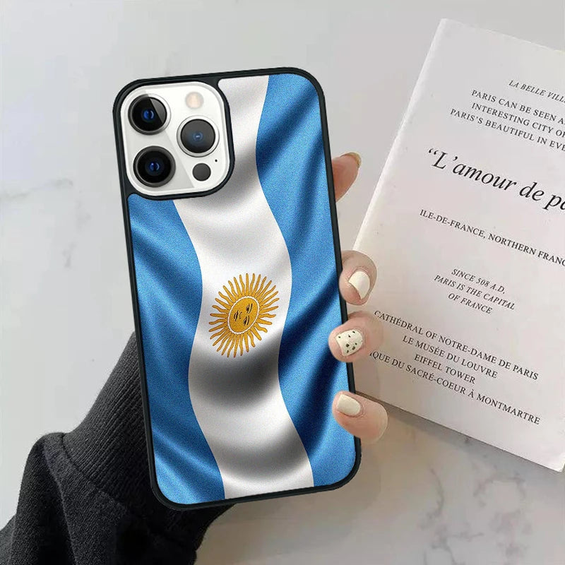 Argentina National Flag iPhone Case - غطاء آيفون بتصميم علم الأرجنتين