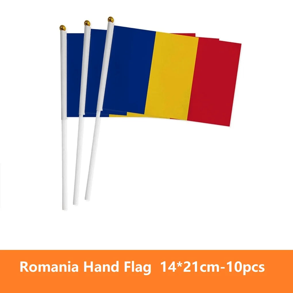 European Country Hand Waving Flags - أعلام أوروبية يدوية للتشجيع والاحتفالات