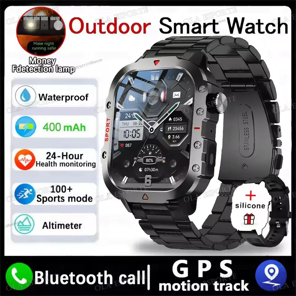 New LED Men's Smartwatch Bluetooth Talking Smartwatch Multi Sport Mode Health Monitor Outdoor Sport Smart Watch For Android
