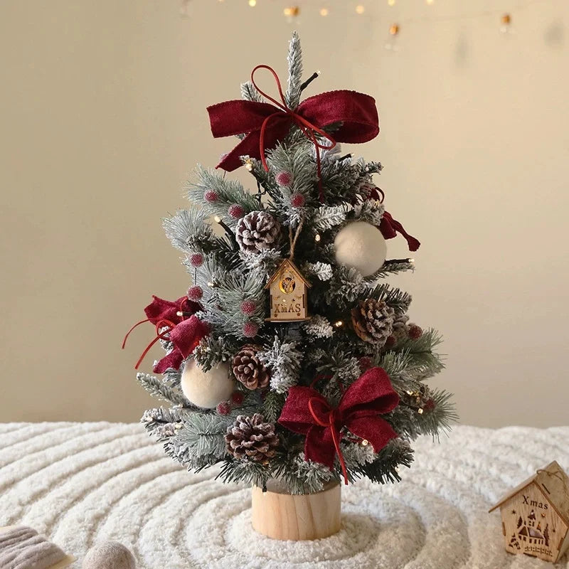 1PC Christmas Decoration Christmas Tree Desktop Small Tree Ornaments New Year Navidad Gift Christmas Festival Party Supplies