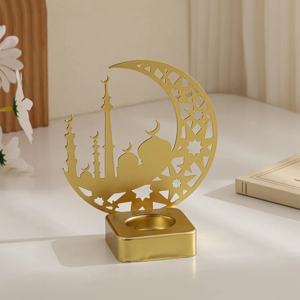 2026 Ramadan Moon & Castle Candle Holder – Islamic Home Decor
