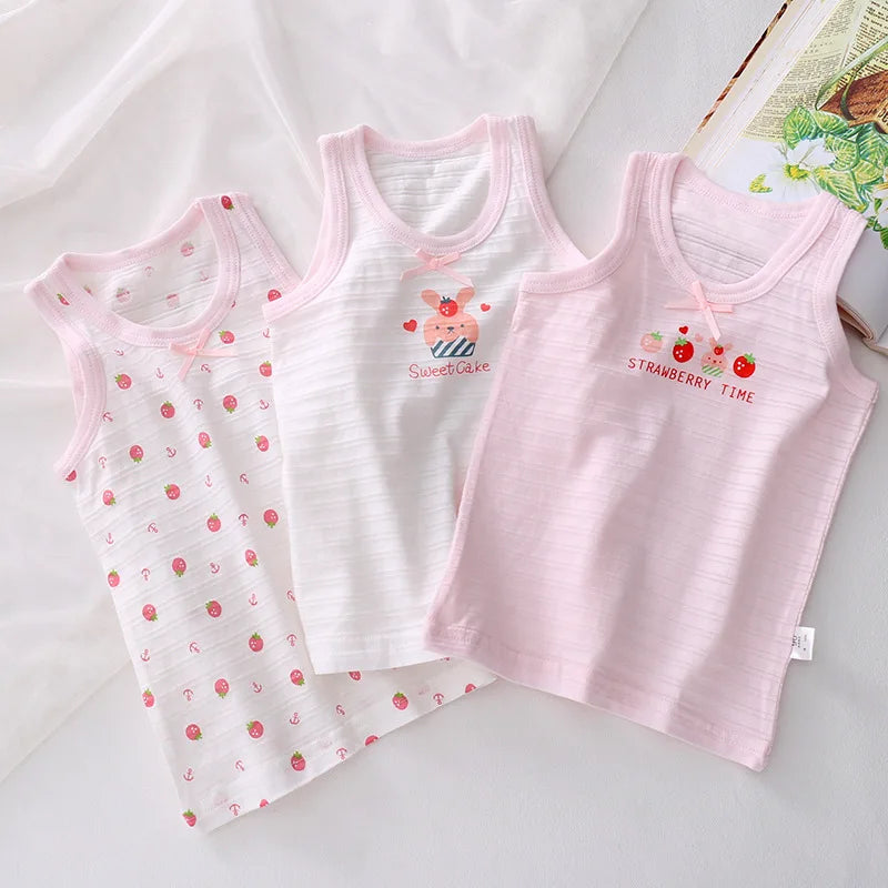 3pcs/lot Boys Tank Tops Summer Cotton Kids Underwear for Girls Bamboo Children's Vest Toddler Underwear Baby Crop Top Clothing