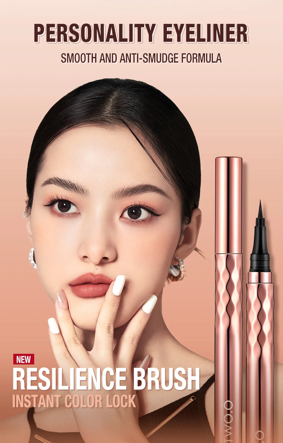 O.TWO.O Black Slim Line Eyeliner Pencil Easy To Draw Waterproof Eye Liner Pen Long Lasting Quick Dry Liquid Eyeliners