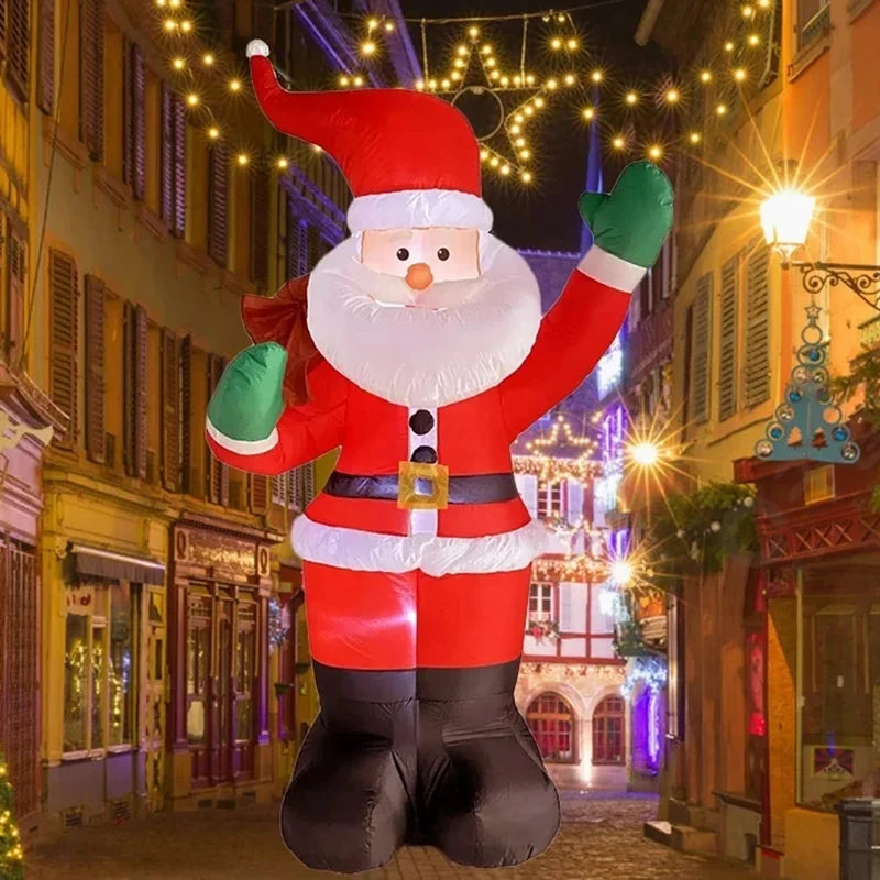 1PC Backpack Santa Claus Christmas Decoration Inflatable Toys 1.8M Inflatable Model Holiday Gift Indoor Outdoor Decor
