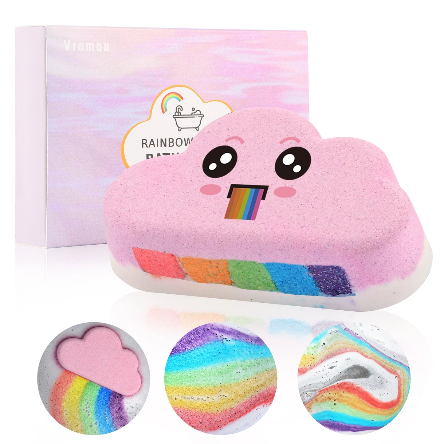Rainbow Bath Bombs Gift Set for Kids