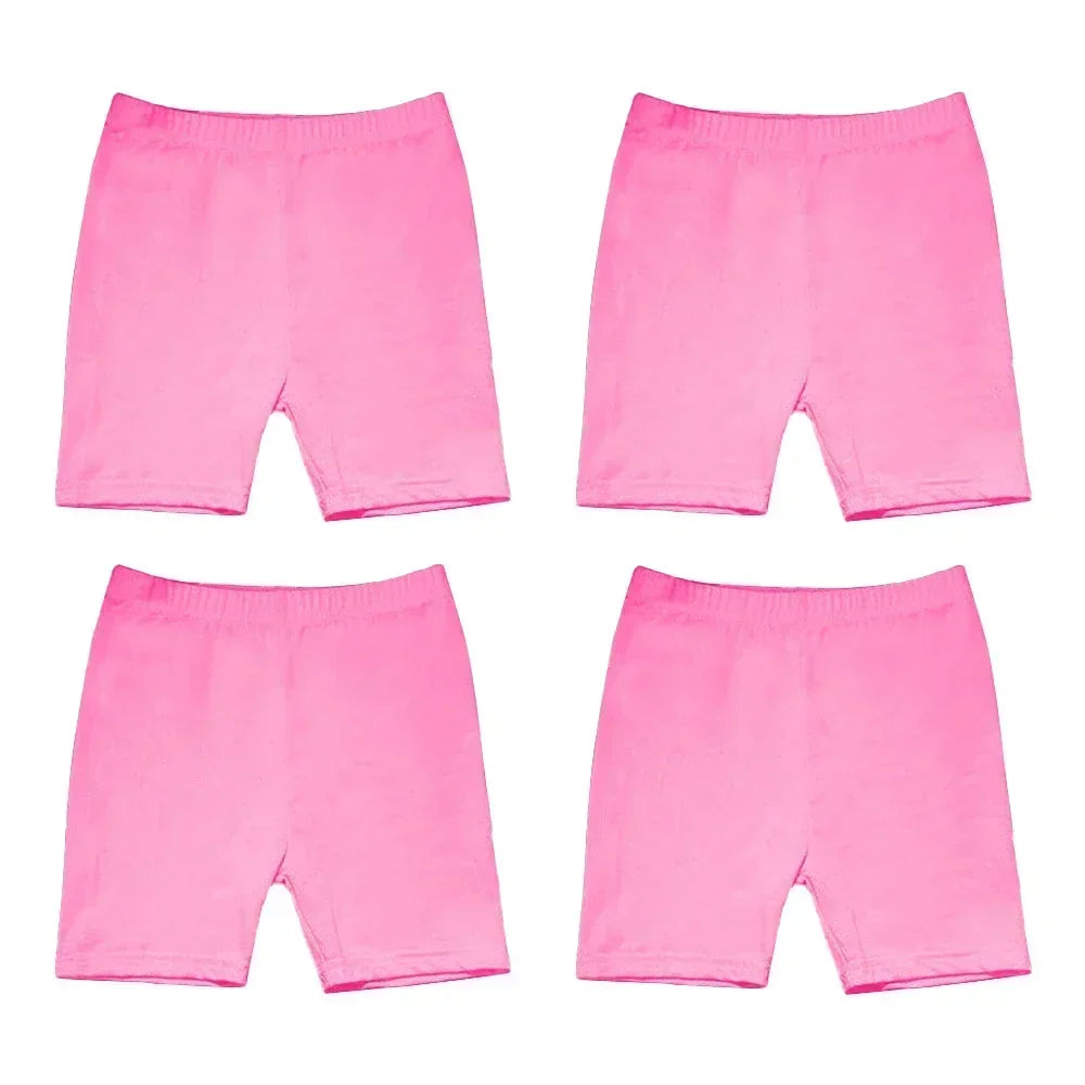 4pcs Girls Safety Pants Modal Dance Leggings Shorts Soft Candy Color Panties Girls Underwear Short tights Aged 3-12 Years