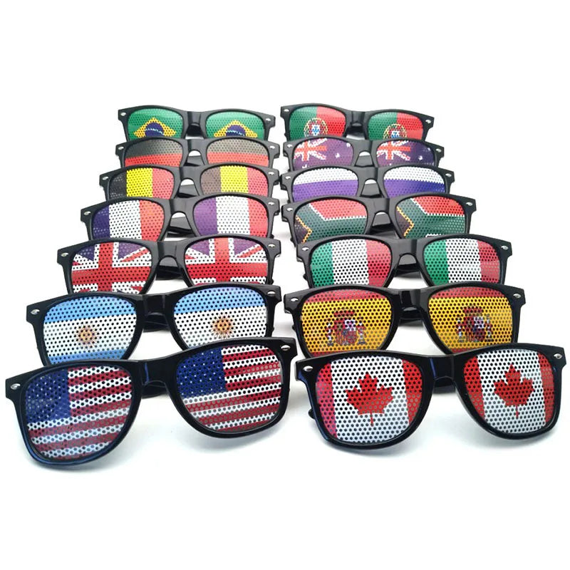 42 Countries Flag Fashion Sunglasses- نظارات شمسية بتصميم أعلام الدول