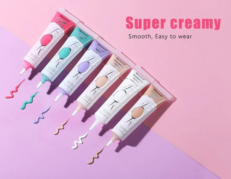 White Dark Eye Shadow Base Cream Eye Concealer Easy To Color Base Makeup 24 Hours Makeup Waterproof Matte Eyeshadow Primer