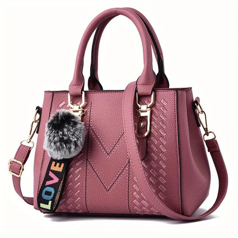 Embroidery Messenger Bags Women Handbags Bags For Women Sac A Main Ladies Hair Ball Hand Bag