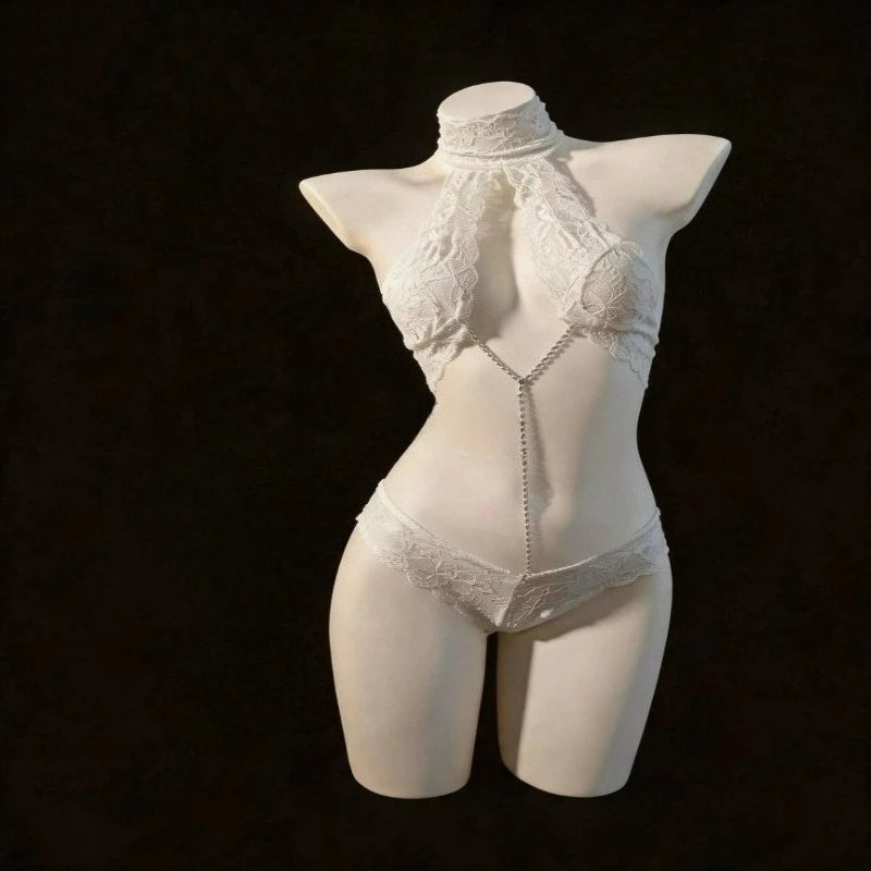 Sensual Maid Role Play Lingerie Set Lace Teddy Bodysuit One Piece with Charming Atmosphere Exciting & Fun Costume MOYISU  32-38