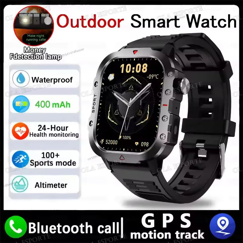 New LED Men's Smartwatch Bluetooth Talking Smartwatch Multi Sport Mode Health Monitor Outdoor Sport Smart Watch For Android