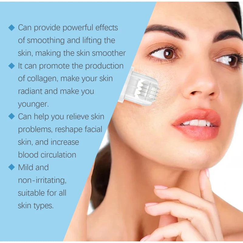 Deeply Hydrating Korean Facial Essence Set Hyaluronic Acid Microneedle Roller Skin Care Easily Absorbed Moisturizing Essence