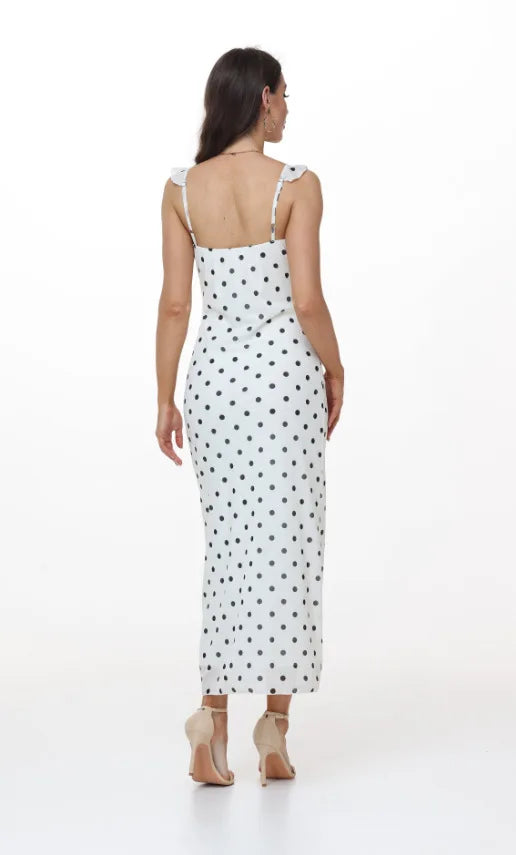 Elegant Summer Print Floral Dress Women V-neck Slim Ruffles Sleeveless Backless Long Dresses 2026 Beach Vacation Lady Vestidos