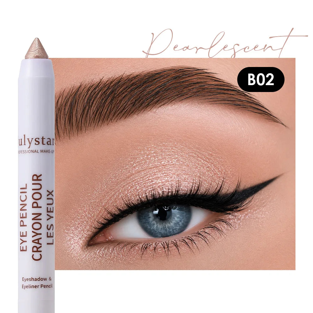 18colors Eyeshadow Stick Matte Shimmer Multi-color Waterproof High Pigmented Eyeshadow Pencil Crayon Makeup Tool Eye Cosmetics