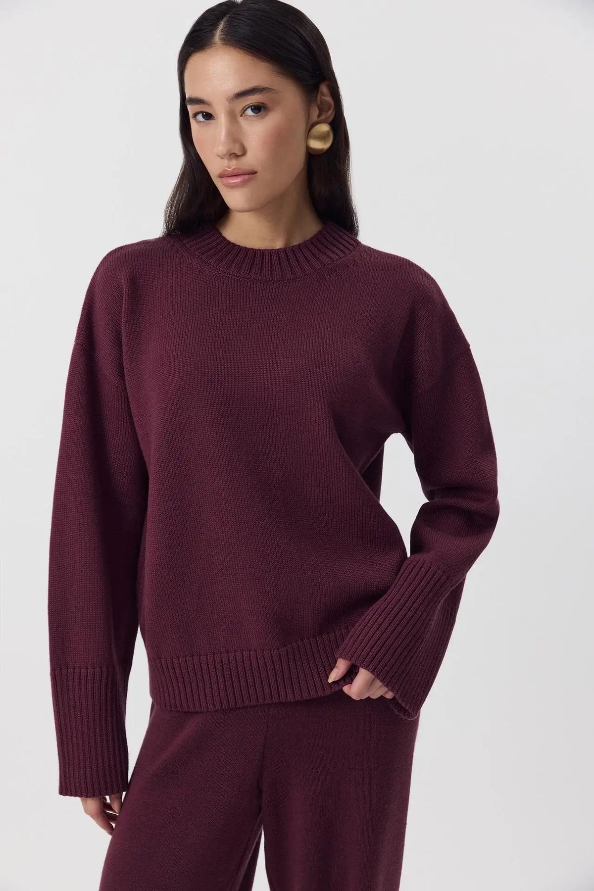 Women's Casual Solid Cotton Pullovers O-Neck Long Sleeve Warm Loose Knitted Top Female Autumn Winter Basic Soft Sweater