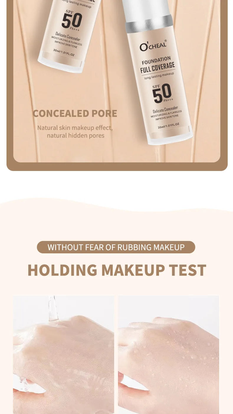 Color Changing Liquid Foundation Concealer Face Base Primer Cosmetics Long-Lasting,Moisturizing BB Cream Base Make-up for women