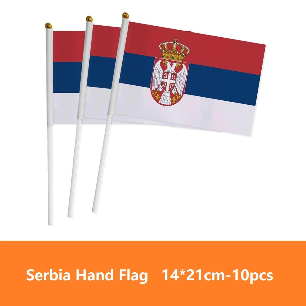 European Country Hand Waving Flags - أعلام أوروبية يدوية للتشجيع والاحتفالات