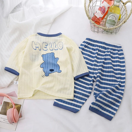 Kids Clothes Children's Set 100 Cotton Summer Pajamas Boys Girls