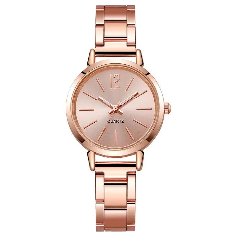 Watch Luxury Women Simple Dial Hollow Strap Fashion Gold Bracelet Quartz Wristwatch Student Ladies Watches Reloj Mujer